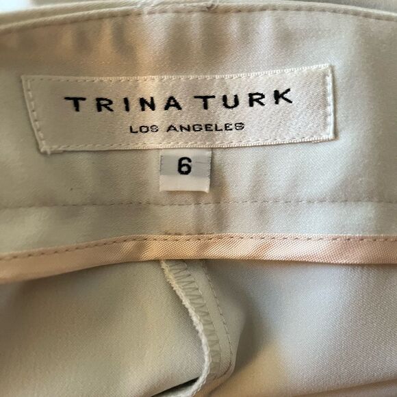 Trina Turk Pale Blue Trousers Excellent Gently Used Condition Size 6 - Picture 7 of 8